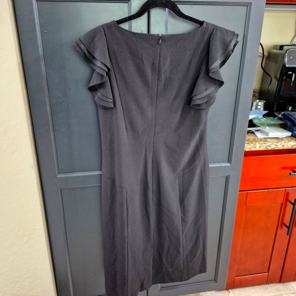 Ann Taylor Factory Elegant Black Midi Dress